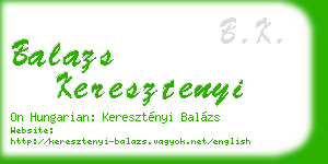 balazs keresztenyi business card
